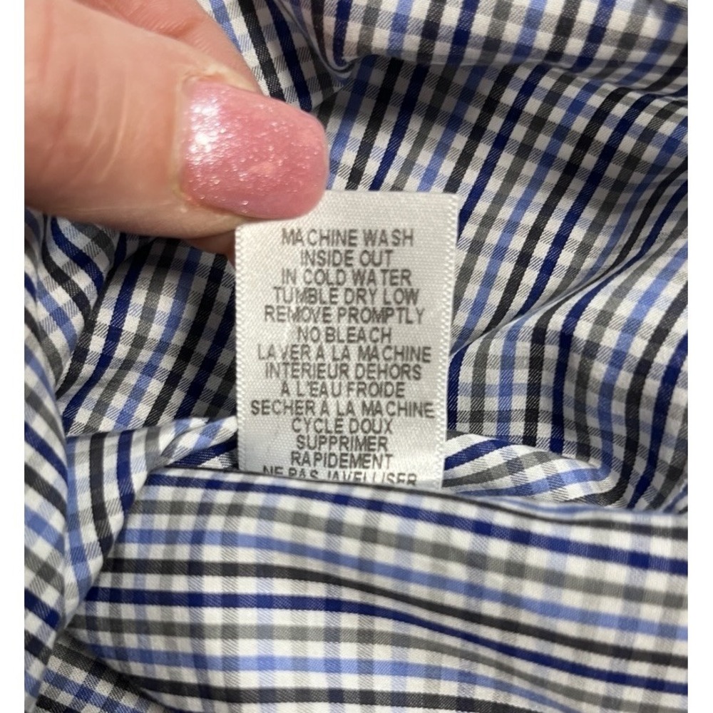 Frank & Eileen Button Up Shirt Womens Medium Blue Plaid Barry Cotton Button Up - Picture 8 of 10